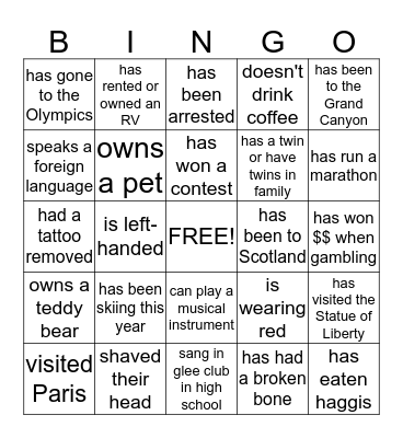 SOMEONE WHO... Bingo Card