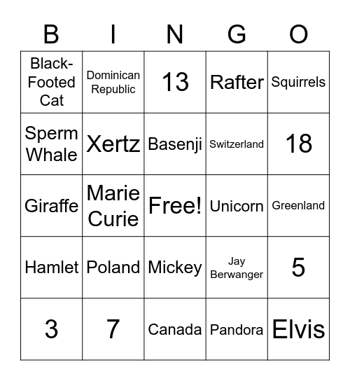 Frontline Bingo Card