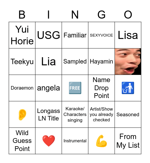 AMQ Ranked Bingo Card