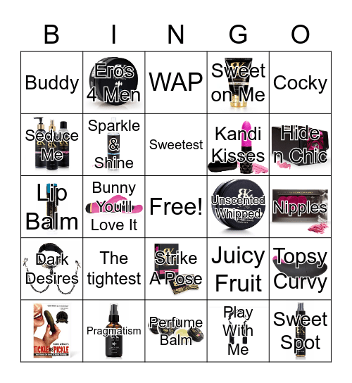 Adult Bingo Card