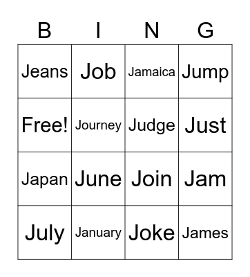 Bingo Card