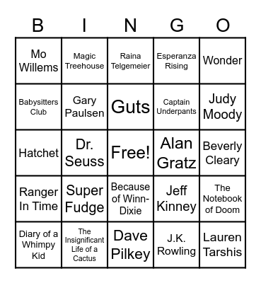 Book Bingo Card