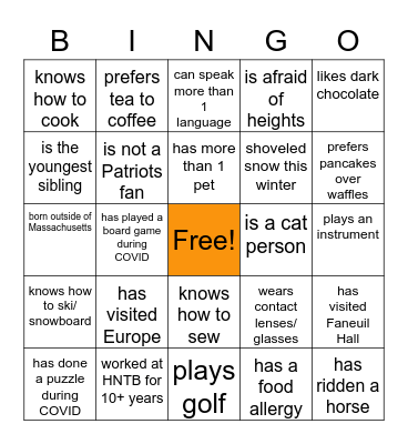 Engineers Week BINGO Card