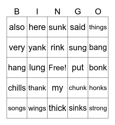 Unit 7 Review Bingo Card