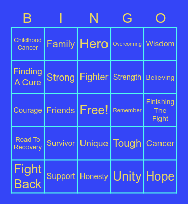 Mini-Thon Bingo Card