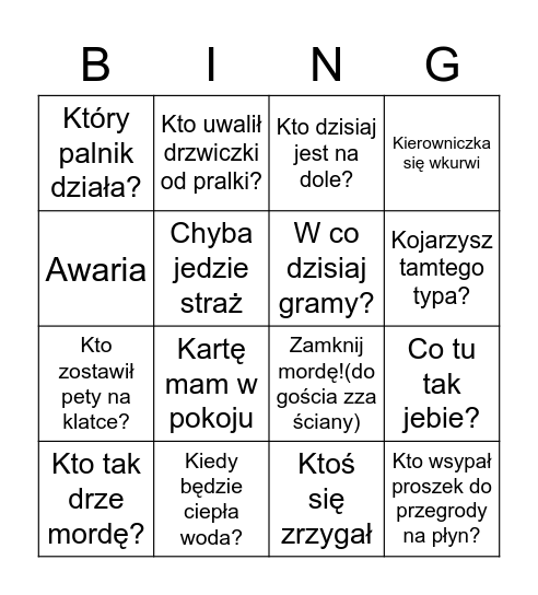 Akademik bingo Card