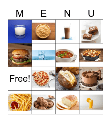 La Nourriture! Bingo Card