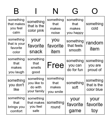 scavenger hunt bingo Card