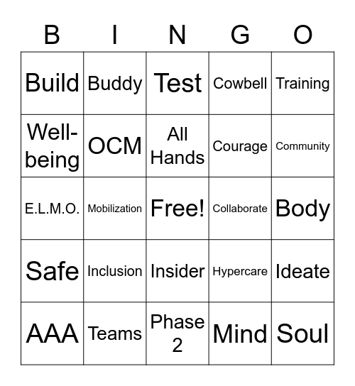 Apollo All Hands Meeting Q1 2021 Bingo Card