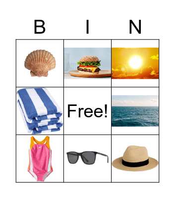 At the Beach Bingo Card