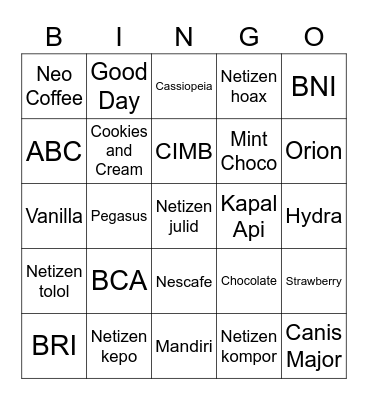 Bingo Card