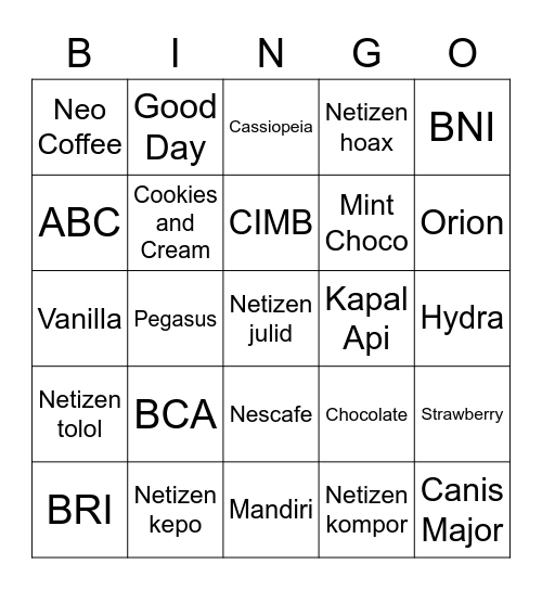 Bingo Card