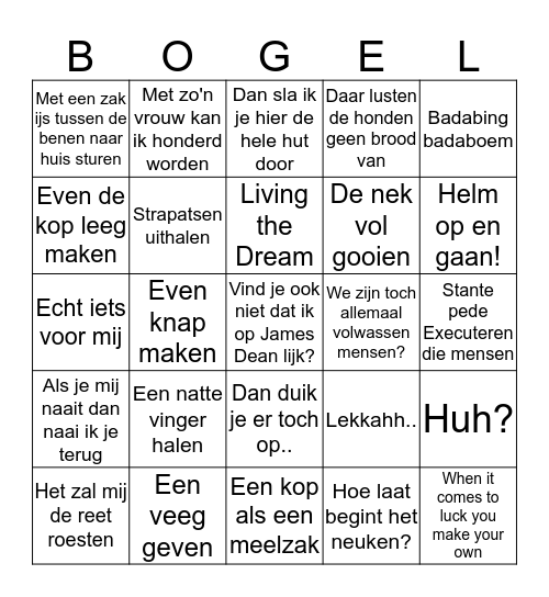 Bogels Bingo: de kersteditie Bingo Card