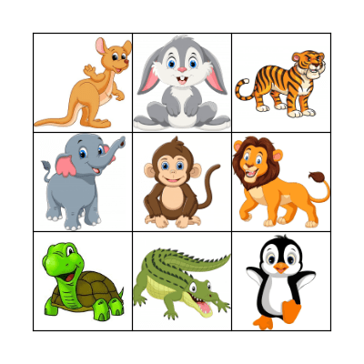 Animal Bingo!!! Bingo Card