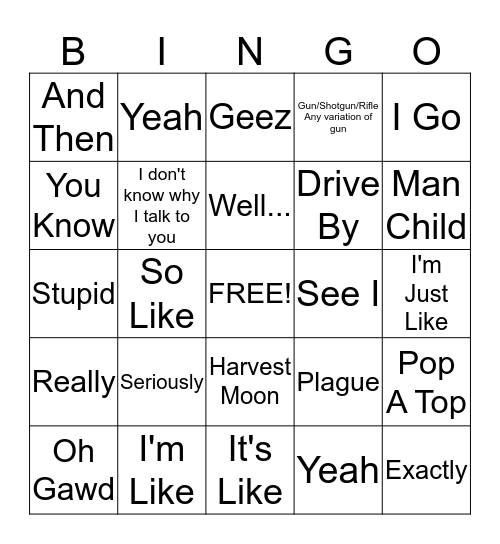 Pod Bingo Card