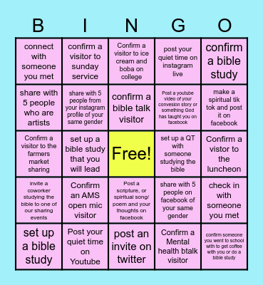 Ladies Night!! 🌸🌸🗣 Follow Up Party Bingo Card