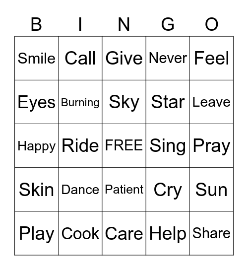 Friends Bingo Card