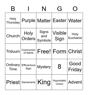 Chapter 1 & 2 Bingo Card