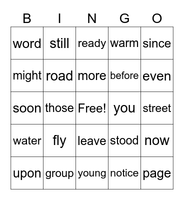 WWW Bingo Card