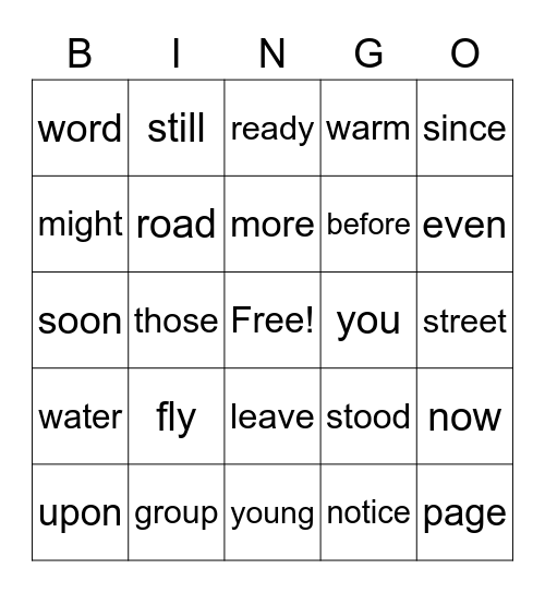 WWW Bingo Card