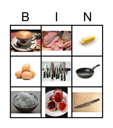 FOOD #1 Bingo Card