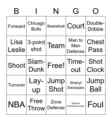 Huffman Basketball Bingo Card