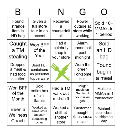 Fitlife CSL Bingo Card