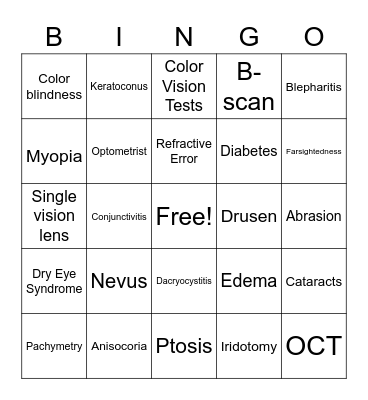 Retina BINGO! Bingo Card