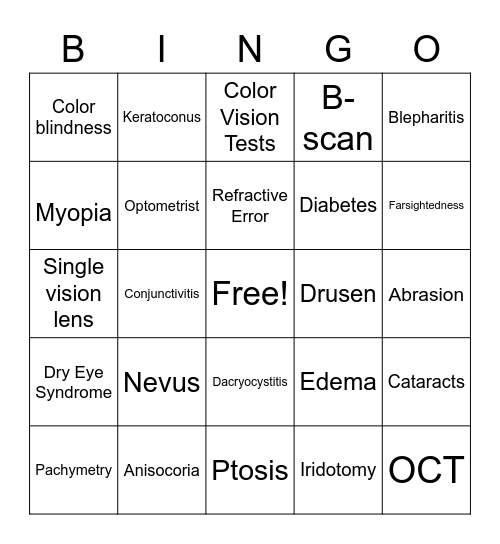 Retina BINGO! Bingo Card