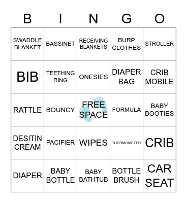 Gabi's Virtual Baby Shower 03/04/21 Bingo Card