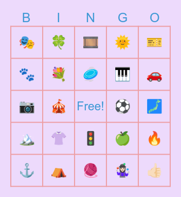 My Emoji Bingo Card