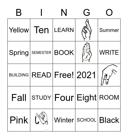ASL Bingo Card