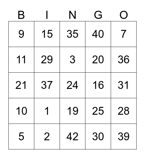 juf's verjaardagsbingo Card