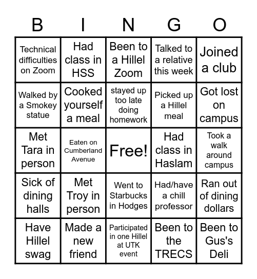 FYSH BINGO Card