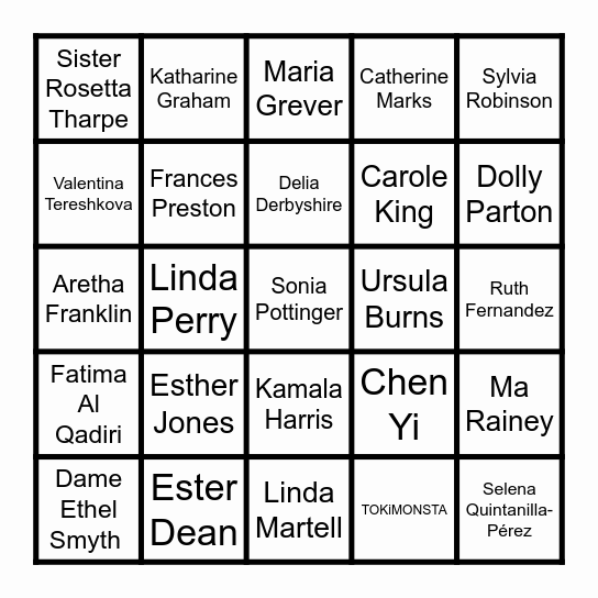 WHM @ OG Bingo Card