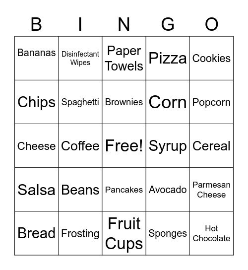 Rittenhouse Station Grocery Bingo Card