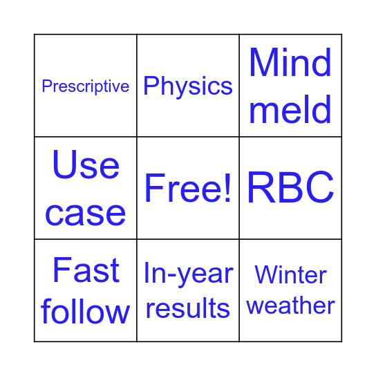 CN Case Team Bingo Card