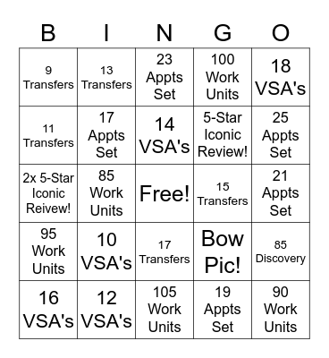 CarMax Weekly BINGO! Bingo Card