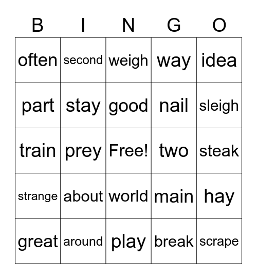 3.1 Bingo Card