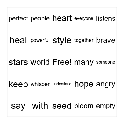 Read Across America 2/3 Bingo Card