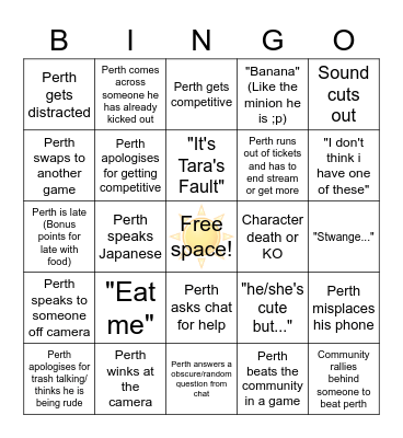 Discord Bingo PSNS (ACNH ver.) Bingo Card