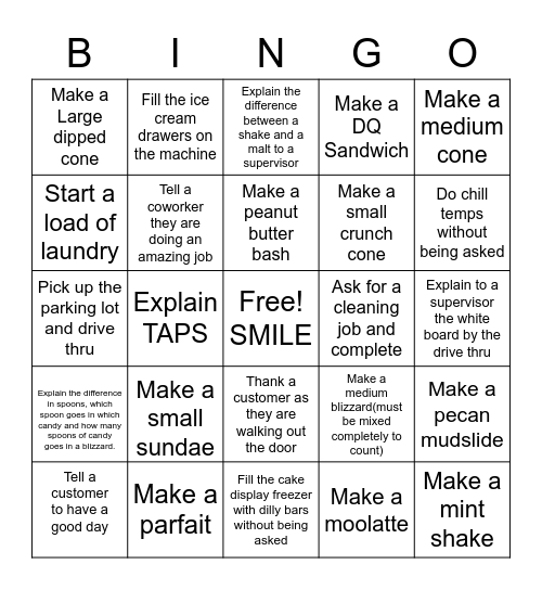 Dariy Queen Bingo Card