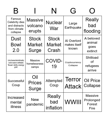 2021 Bingo Card