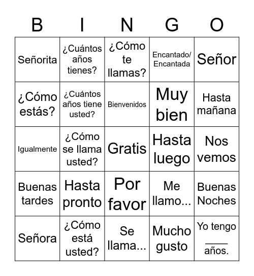 Phillip & Eric Bingo Card