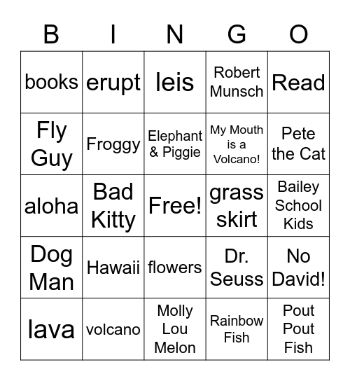 We Lava Reading! Bingo Card