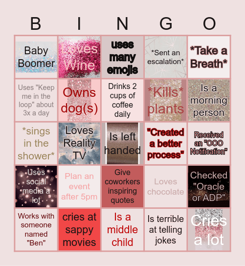 HR: OPS Bingo Card