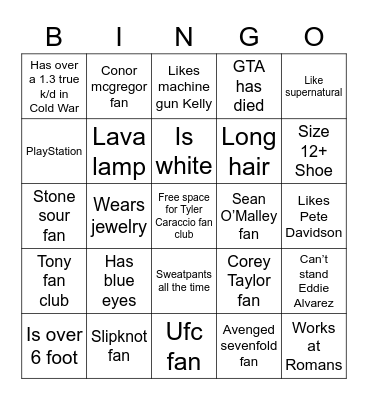 Bingus Bingo Card