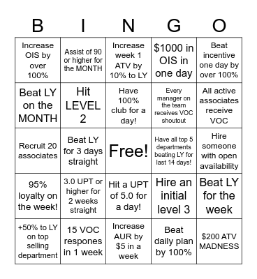 District Bingo Card