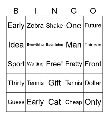 Bingo Card