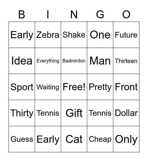 Bingo Card